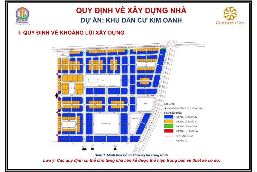 Quy định về khoảng lùi xây dựng dự án Century City