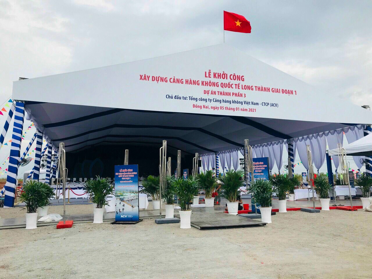 Lễ khởi công xây dựng cảng hàng không Quốc tế Long Thành giai đoạn 1 chính thức được triển khai vào ngày 5/01/2021